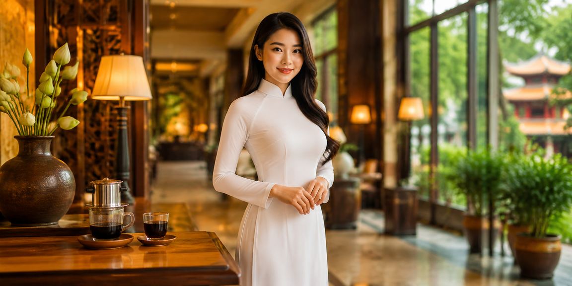 Người chơi casino tại Hà Nội với trang phục áo dài truyền thống trong không khí sang trọng