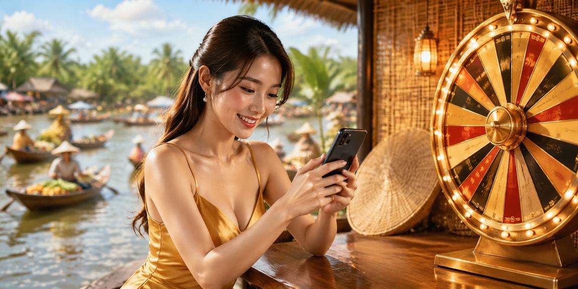 Người chơi roulette tại vùng Mekong với không khí lễ hội đặc trưng Việt Nam