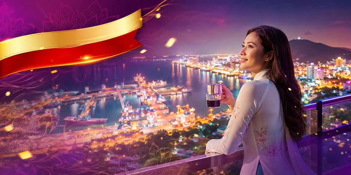 Người dùng tại Vũng Tàu sử dụng ứng dụng casino trên điện thoại bên tách cà phê buổi sáng